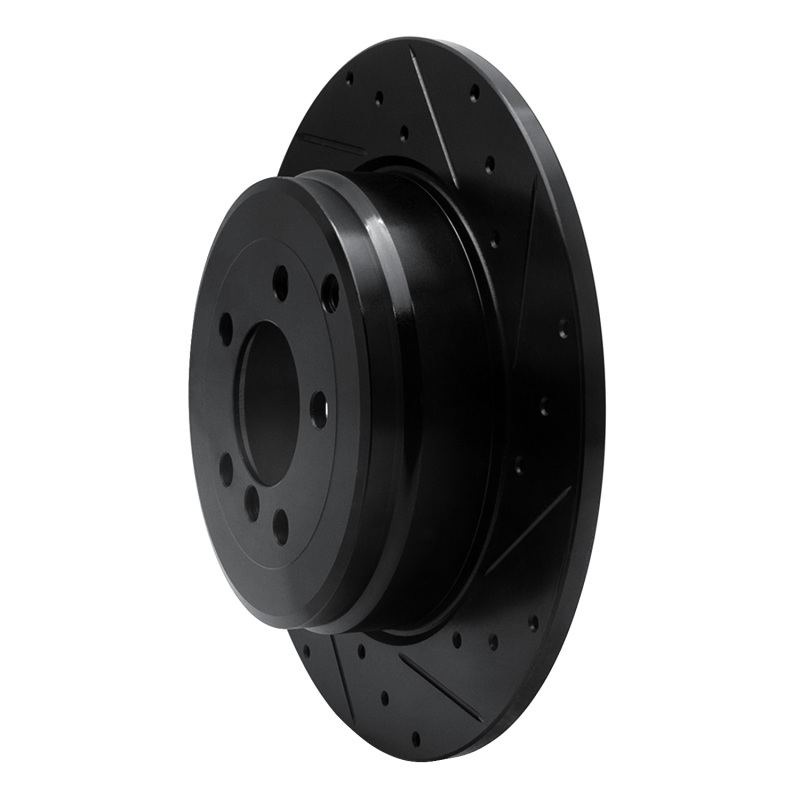 Land Rover Range Rover Brake Rotor (1) - Rear Right - R1 Concepts - Drilled & Slotted - Black - `03-`05